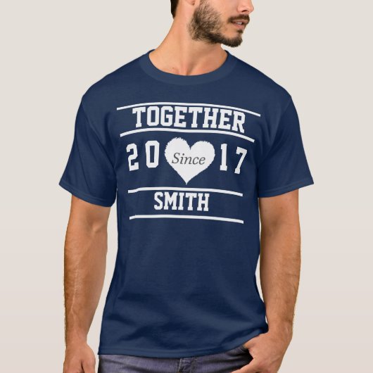 Paar "Together Since." T-Shirt (Vorderseite)