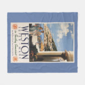 Paar-übersehenküsten-Eisenbahn-Plakat Fleecedecke (Vorderseite (Horizontal))