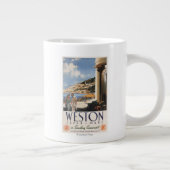 Paar-übersehenküsten-Eisenbahn-Plakat Jumbo-Tasse (Rechts)