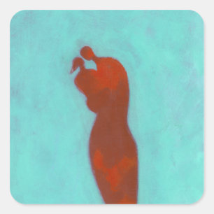 Paar-Umfassung Quadratischer Aufkleber