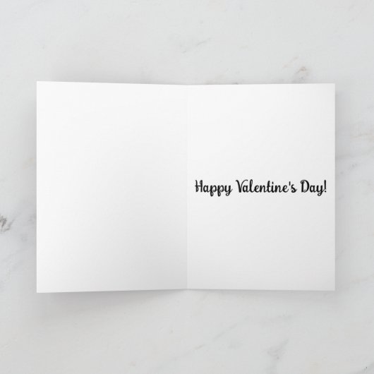 Paar unter Schirm, Valentinstag Gruß Karte (Innenseite)