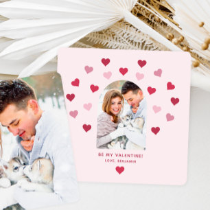 Paar Valentinstag Herz Zwei Foto Valentinstag Feiertagskarte