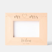 Paar Verlobung Holzrahmen mit Namen Geätzte Rahmen (Vorderseite)