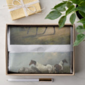 Paar Vintager Pferdegemälde (nicht KI) Seidenpapier (Geschenk)