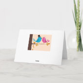 Paar Vögel auf Zweig | Fall Congratulation Card Karte (Rückseite)