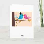 Paar Vögel auf Zweig | Fall Dankeschön Karte (Rückseite)