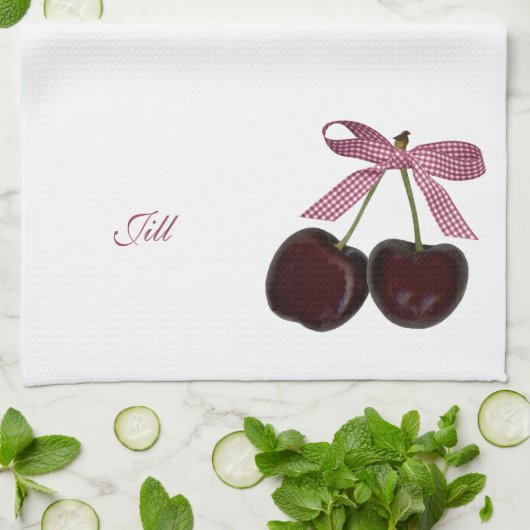 Paar-Vogelkirsche-Küchen-Geschirrtuch Geschirrtuch (Gefaltet)