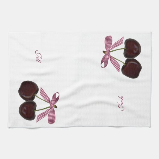 Paar-Vogelkirsche-Küchen-Geschirrtuch Geschirrtuch (Horizontal)