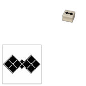 Paar von Diamantformen Gummistempel (Stempel)