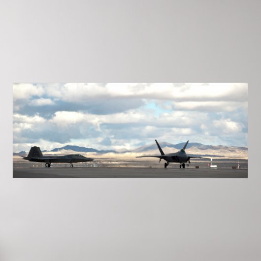 Paar von F-22 Raptor Aircraft Poster (Vorne)
