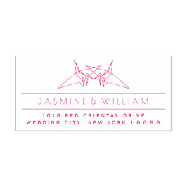 Paar von Küssen Origami Papier Krane asiatische Ho Permastempel