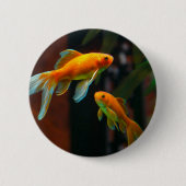 Paar von Lucky Goldfish Button (Vorderseite)