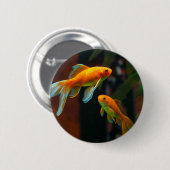 Paar von Lucky Goldfish Button (Vorne & Hinten)