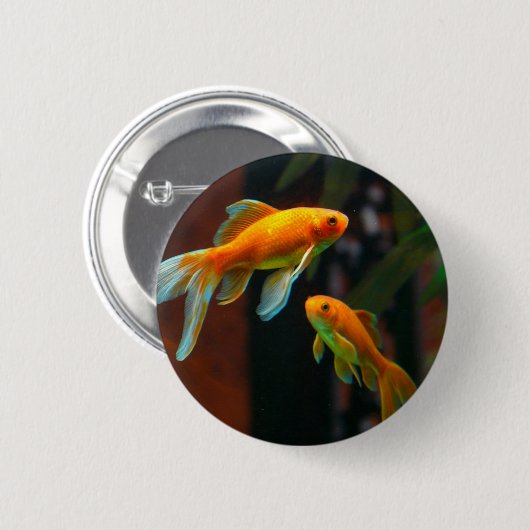 Paar von Lucky Goldfish Button (Vorne & Hinten)