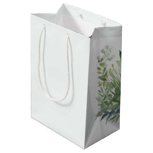 Paar von Pandas in Bambus-Blätter Mittlere Geschenktüte (Rückseite Schrägansicht)