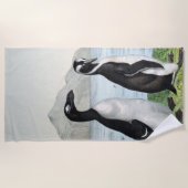 Paar von Pinguinen - Strandtuch (Vorderseite)