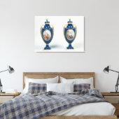 Paar von Sevres Vasen mit allegorischen Leinwanddruck (Insitu (Schlafzimmer))