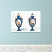 Paar von Sevres Vasen mit allegorischen Leinwanddruck (Insitu (Holzboden))