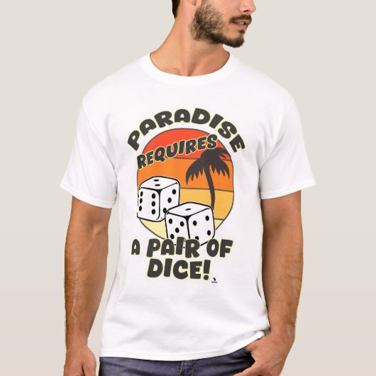 Paar von Würfeln Funny Boardgame Design Art T-Shirt (Vorderseite)