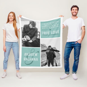 Paar Wahre Liebe 2 Foto & Zitat Fleecedecke