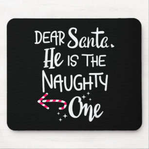 Paar Weihnachten Santa Er Ist Der Unartige Eine Lu Mousepad