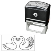 Paar weiße Schwäne Permastempel (Beispiel)