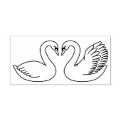 Paar weiße Schwäne Permastempel (Design)