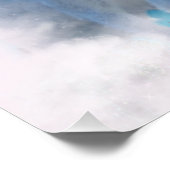 Paar weißer Wölfe mit Nordlicht Poster (Ecke)