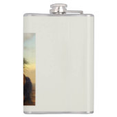 Paar wilder Pferde Flasche Flachmann (Rückseite)