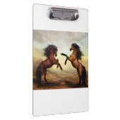Paar wilder Pferde Klemmbrett (Rechts)