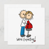 Paar wir erwarten T - Shirt und Geschenke Ankündigung (Vorne/Hinten)