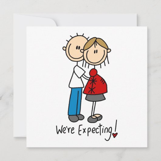 Paar wir erwarten T - Shirt und Geschenke Ankündigung (Vorderseite)