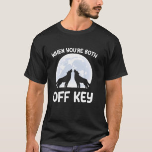 Paar Wolf Heulender Mond Valentinstag Cringe Wo T-Shirt