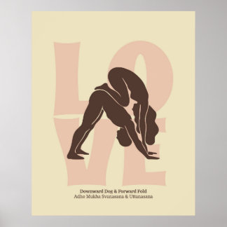 Paar-Yoga-Pose-Druck | Matisse-Stil-Wandkunst Poster