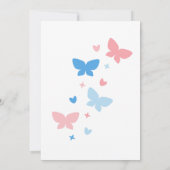 Paarbeere und Schmetterling Kinderdusche Einladung (Rückseite)