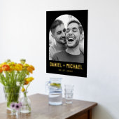 Paarbezeichnungen und Datumsrahmen für den schwarz Foliendrucke (Ablage(Küche))