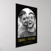 Paarbezeichnungen und Datumsrahmen für den schwarz Foliendrucke (Ablage )