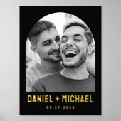 Paarbezeichnungen und Datumsrahmen für den schwarz Foliendrucke (Vorderseite)