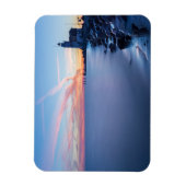 Paard van Marken Leuchtturm in einem blauen Sonnen Magnet (Vertikal)