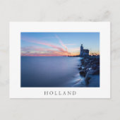 Paard van Marken Leuchtturm in einem blauen Sonnen Postkarte (Vorderseite)