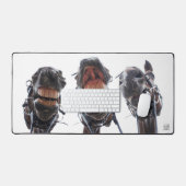 Paarden in de mond gekeken. 3 paarden lachend. schreibtischunterlage (Tastatur & Maus)