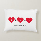 Paare 1 PLUS 1 EQUAL 1 Christlich Dekokissen (Rückseite)
