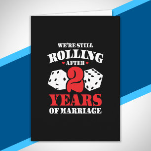 Paare 2 Jahre verheiratet Lustig 2. Hochzeitstag Karte