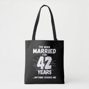 Paare 42 Jahre verheiratet Lustig 42. Hochzeitstag Tasche
