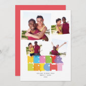 Paare 4 Foto Collage frohe und helle Weihnachten (Vorne/Hinten)