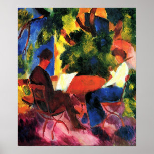 Paare am Garten-Tisch bis August Macke Poster
