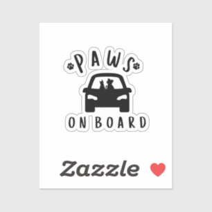 Paare an Bord eines Niedlichen Pet Lover Cars Aufkleber