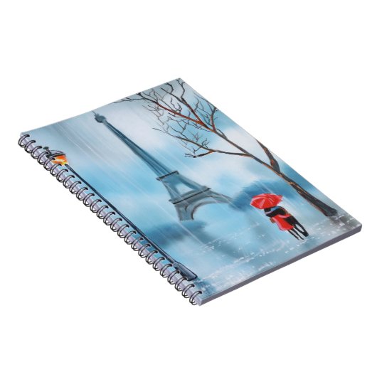 Paare an der Eiffelturm-Paris-Malerei Notizblock (Rechte Seite)