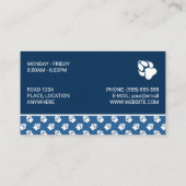 Paare auf Blue und Ihr eigenes Foto Tierarzt Visitenkarte (Rückseite)