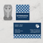 Paare auf Blue und Ihr eigenes Foto Tierarzt Visitenkarte (Vorne/Hinten)